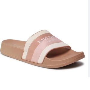 Kate Spade Buttercup pink‎ natural Slide Sandals flats size 11 brand new